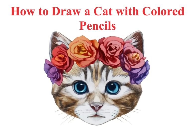 How to Draw a Cat with Colored Pencils in 2021