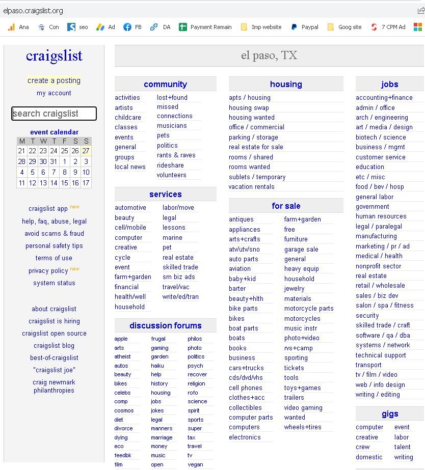 Craigslist El Paso : How To Best Find What You are Looking in 2022